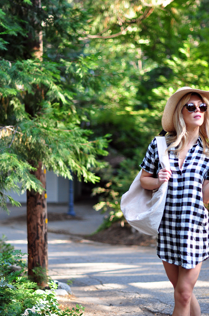 plaid shirtdress summer style - love maegan tintari