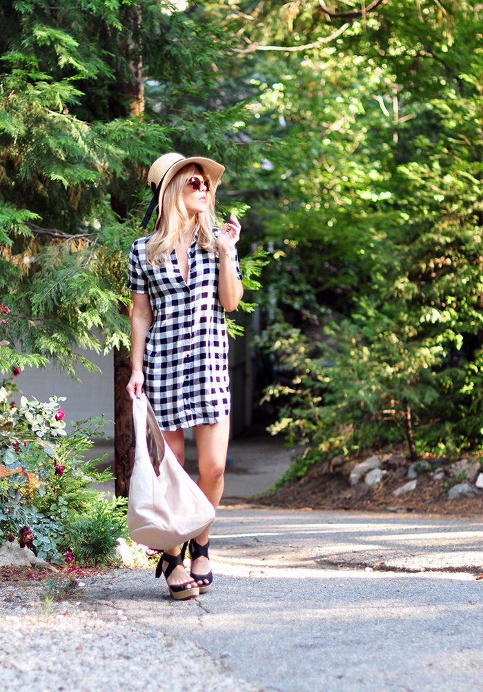 plaid shirtdress summer style - love maegan tintari