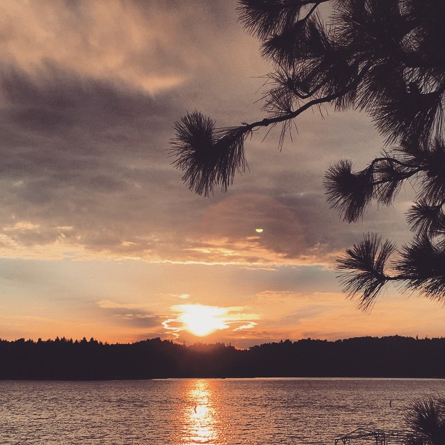 sunset on the lake_lake arrowhead-california