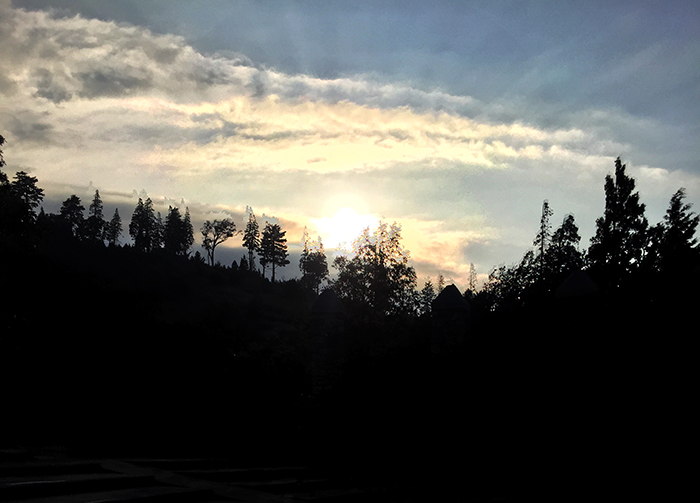 sunset over the mountain-pillars of god crestline california mountains