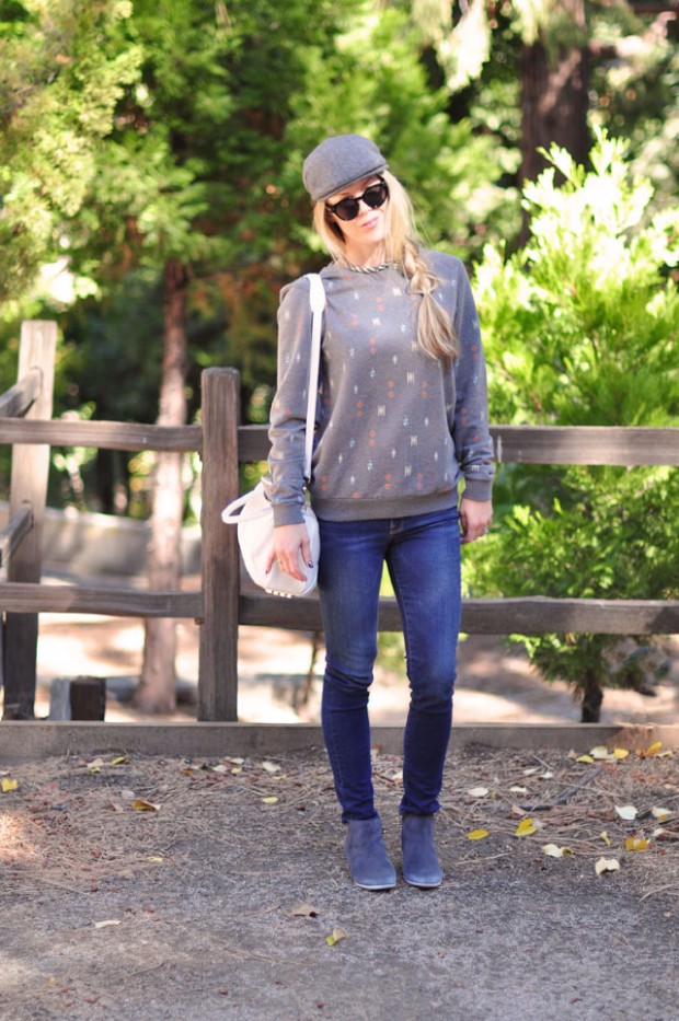 sweatshirt with jeans-hat and boots