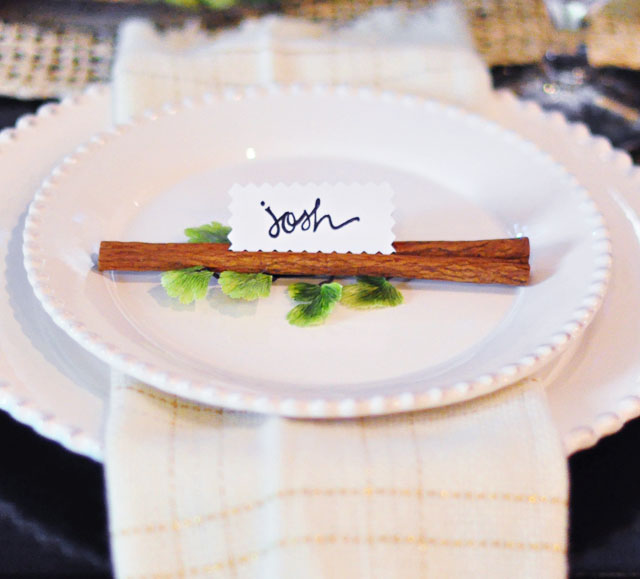 table setting - DIY name cards