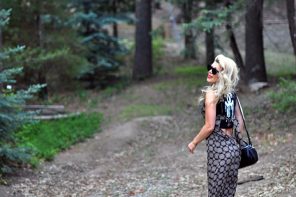 maxi dress layered over a crop tank tee with vans old skull sneakers - summer style