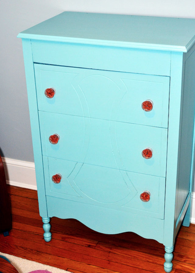 turquoise dresser