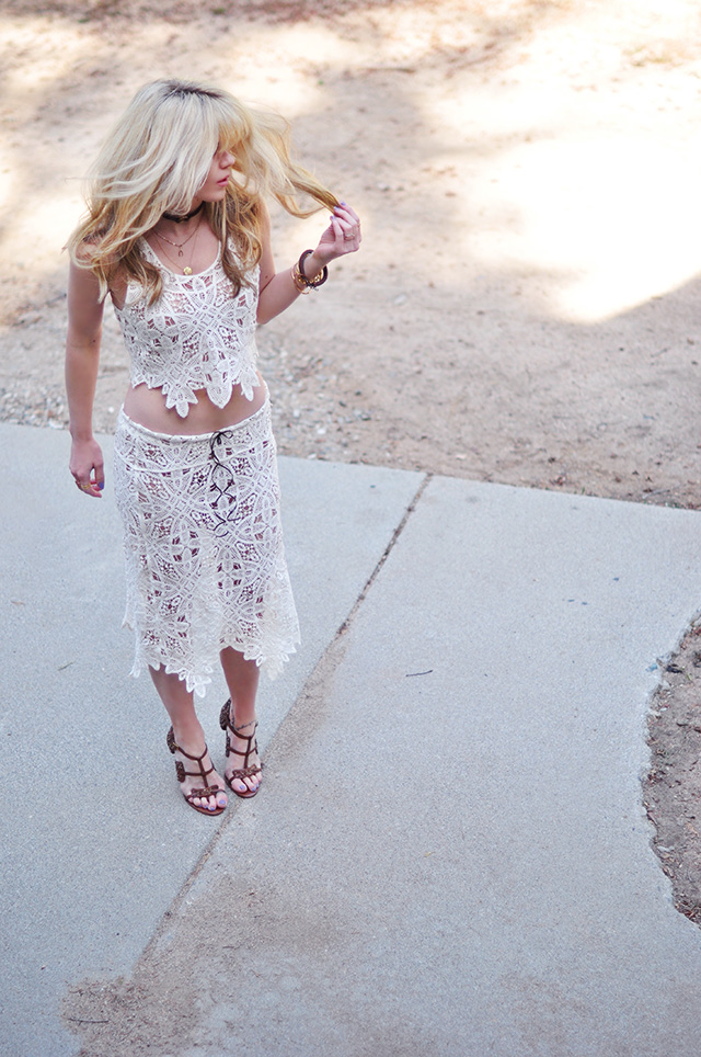 two piece lace dress diy