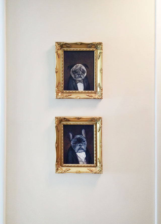 victorian dog portraits-pug-frenchie