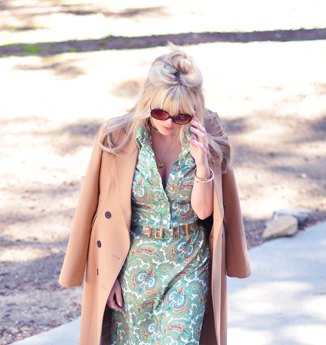 vintage paisley dress