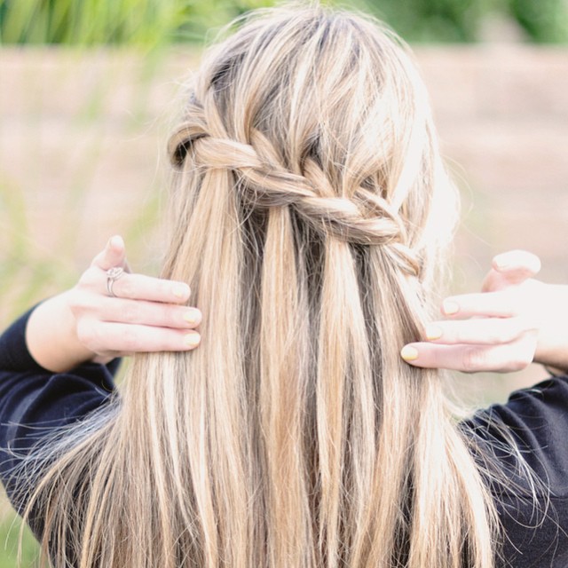 waterfall braid tutorial