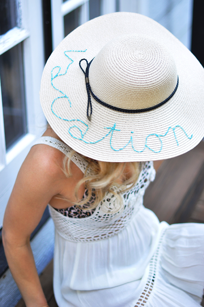 wordy summer sun hat_ vacation